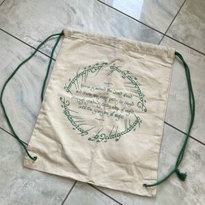 Lord of the Rings LotR hobbit elvish poem drawstring bag backpack bookish